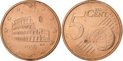 World Coins - Italy, 5 Euro Cent, 2008, Rome, Copper Plated Steel,