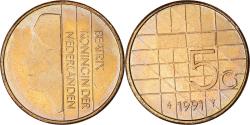 World Coins - Coin, Netherlands, 5 Gulden, 1991, , Bronze Clad Nickel