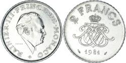 World Coins - Coin, Monaco, Rainier III, 2 Francs, 1981, , Nickel, KM:157, Gadoury:MC