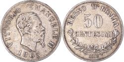 World Coins - Coin, Italy, Vittorio Emanuele II, 50 Centesimi, 1863, Milan, , Silver