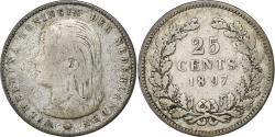 World Coins - Netherlands, Wilhelmina I, 25 Cents, 1897, Silver, , KM:115