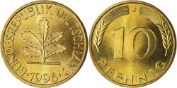 World Coins - Coin, GERMANY - FEDERAL REPUBLIC, 10 Pfennig, 1996, Hambourg, , Brass