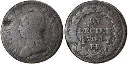 World Coins - Coin, France, Dupré, Decime, AN 8, Strasbourg, , Bronze, KM:644.4
