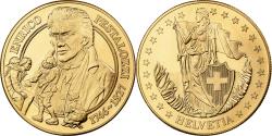 World Coins - Switzerland, Medal, Enrico Pestalozzi, Copper-Nickel Gilt,