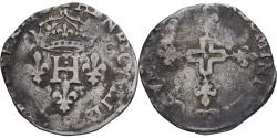 World Coins - France, Henri III, Double Sol Parisis, 1574-1589, Toulouse, Billon,