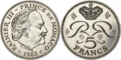 World Coins - Monaco, Rainier III, 5 Francs, 1982, Paris, Copper-nickel, , KM:150