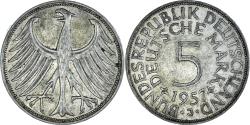 World Coins - Coin, GERMANY - FEDERAL REPUBLIC, 5 Mark, 1957, Hamburg, , Silver