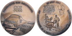 World Coins - France, Medal, Fédération des Cheminots, SNCF, Railway, 1984, Coppin