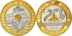 World Coins - Coin, France, Mont Saint Michel, 20 Francs, 1998, Paris,