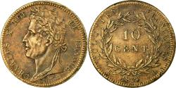 World Coins - Coin, FRENCH COLONIES, Charles X, 10 Centimes, 1827, La Rochelle,