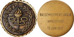 World Coins - France, Medal, Rassemblement Laïque, Ambleteuse, Pas-de-Calais, Religions &