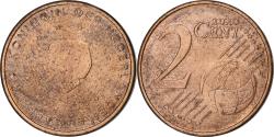 World Coins - Netherlands, 2 Euro Cent, 2001, Utrecht, Copper Plated Steel,