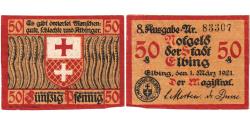 World Coins - Germany, Elbing Stadt, 50 Pfennig, 1921-03-01, UNC(60-62)