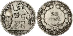 World Coins - Coin, French Indochina, 20 Cents, 1913, Paris, , Silver, Lecompte:212