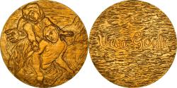 World Coins - France, Medal, Peinture, Van Gogh, Pieta, Arts & Culture, , Gilt Bronze