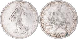 World Coins - Coin, France, Semeuse, Franc, 1905, Paris, , Silver, KM:844.1