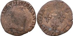 World Coins - France, Henri III, Double Tournois, Copper,