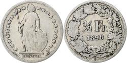 World Coins - Coin, Switzerland, 1/2 Franc, 1898, Bern, , Silver, KM:23