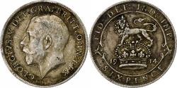 World Coins - Great Britain, George V, 6 Pence, 1914, London, Silver, , KM:815