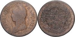 World Coins - Coin, France, Dupré, Decime, AN 8, Strasbourg, , Copper, Gadoury:187a