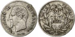 World Coins - France, Napoleon III, 20 Centimes, 1860, Paris, Silver, , Gadoury:305