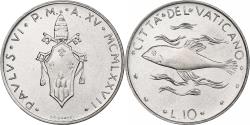 World Coins - Vatican, Paul VI, 10 Lire, 1977 - Anno XV, Rome, Aluminum, , KM:119