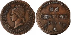 World Coins - France, 1 Centime, Dupré, AN 7, Paris, Copper, , Gadoury:76