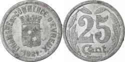 World Coins - France, Chambre de commerce d'Evreux, 25 Centimes, 1921, , Aluminium