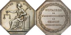 World Coins - France, Token, Notaires de l'Arrondissement de Chinon, Indre et Loire, Silver
