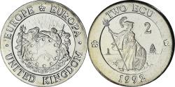 World Coins - United Kingdom, 2 Ecu Europa, 1992, Tower mint, BU, , Copper-nickel