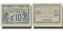 World Coins - Banknote, Algeria, 10 Centimes, Chambre de Commerce, 1915, 1915-10-07, AU(50-53)