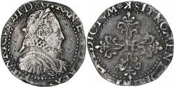 World Coins - France, Henri III, 1/2 Franc au col fraisé, 1578, Bordeaux, Silver,