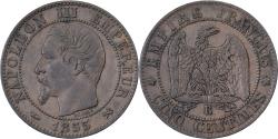 World Coins - France, Napoleon III, 5 Centimes, 1855, Rouen, Anchor, Bronze,