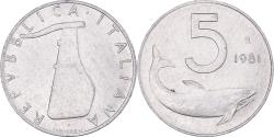 World Coins - Coin, Italy, 5 Lire, 1981, Rome, , Aluminum, KM:92