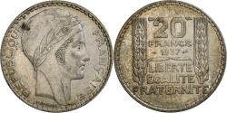 World Coins - France, Turin, 20 Francs, 1937, Paris, , Silver, KM:879, Gadoury:852