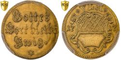 World Coins - City of Ulm, 1/2 Ducat, 1717, Very rare, Gold, PCGS, , Friedberg:3487
