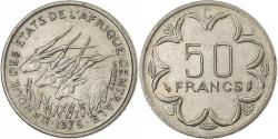 World Coins - Central African States, 50 Francs, 1976, Paris, Nickel, , KM:11