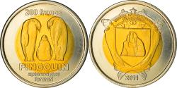 World Coins - French Southern and Antartic Land, 200 Francs, Pingouin, 2011,