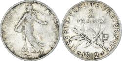 World Coins - Coin, France, Semeuse, 2 Francs, 1912, Paris, , Silver, KM:845.1