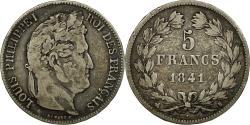 World Coins - Coin, France, Louis-Philippe, 5 Francs, 1841, Rouen, , Silver,KM 749.2
