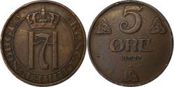 World Coins - Norway, Haakon VII, 5 Öre, 1929, Kongsberg, Bronze, , KM:368