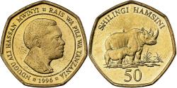 World Coins - Tanzania, 50 Shilingi, 1996, Brass plated steel, , KM:33