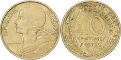 World Coins - France, 10 Centimes, Marianne, 1973, Paris, Aluminum-Bronze,