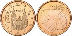 World Coins - Spain, 5 Euro Cent, BU, 2003, Madrid, Copper Plated Steel, , KM:1042