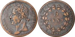 World Coins - Coin, FRENCH COLONIES, Charles X, 5 Centimes, 1825, Paris, , Bronze
