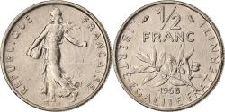 World Coins - France, 1/2 Franc, Semeuse, 1968, Paris, Nickel, , Gadoury:429