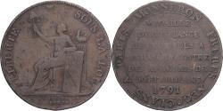 World Coins - France, Monneron à la Liberté, 2 Sols, 1792, Birmingham, , Bronze