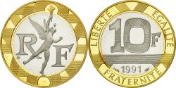 World Coins - Coin, France, Génie, 10 Francs, 1991, Paris, , Bi-Metallic, KM:964.1