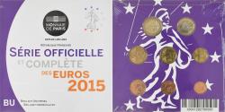 World Coins - France, Coffret 1c. à 2€, 2015, Monnaie de Paris, BU,