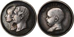 World Coins - France, Medal, Naissance de Napoléon IV, Quinaire, History, 1856,